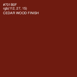 #701B0F - Cedar Wood Finish Color Image